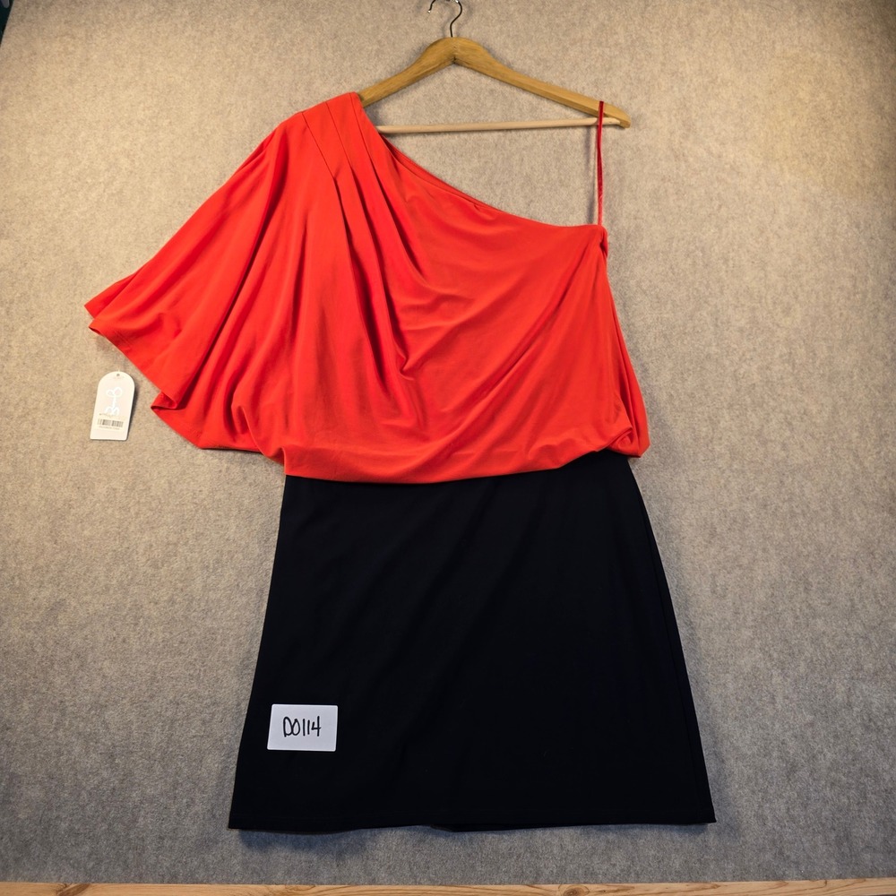 NWT Jessica Simpson One Shoulder Colorblock Dress Poinciana Navy JS3V4760 Medium